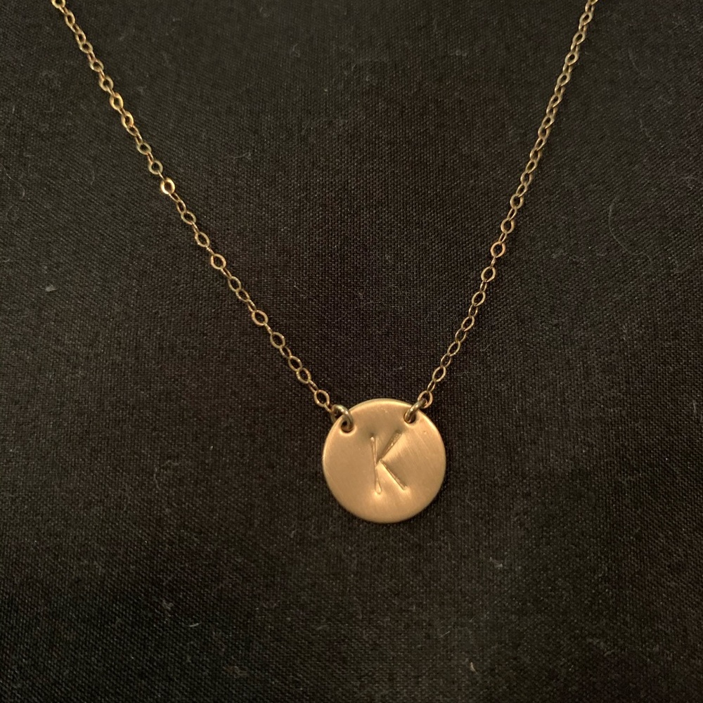 Minimalist Gold Initial “K” Necklace